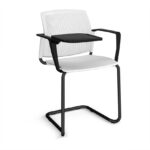 DAMS Santana cantilever chair with plastic seat and perforated back-29825