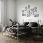 Dorel Bombay Metal Bed - Double - White-30558