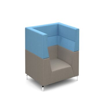 DAMS Alban high back single seater sofa with chrome legs-0