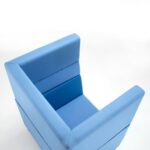 DAMS Alban high back single seater sofa with chrome legs-29865
