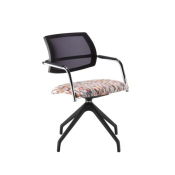 DAMS Tuba pyramid base frame conference chair with half mesh back - made to order-0