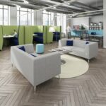 DAMS Alban low back three seater armsofa with chrome legs-29861