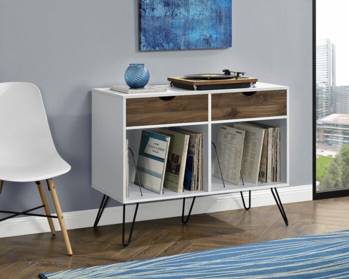 Novogratz Concord Turntable Stand with Drawers-30335