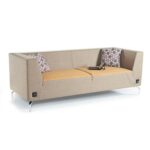 DAMS Alban low back three seater armsofa with chrome legs-29860