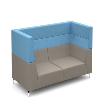 DAMS Alban high back double seater sofa with chrome legs-0