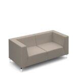 DAMS Alban low back double seater armsofa with chrome legs-0