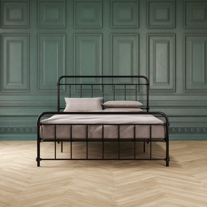 Dorel Wallace Metal Bed - King - Black-31443