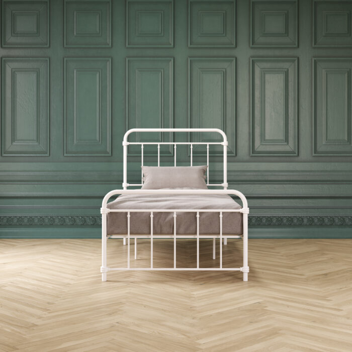 Dorel Wallace Metal Bed - Single - White-31371