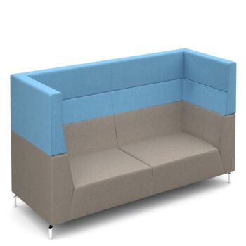 DAMS Alban high back three seater sofa with chrome legs-0