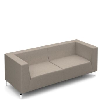 DAMS Alban low back three seater armsofa with chrome legs-0