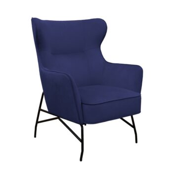 DAMS Alpha high back lounge chair with black metal frame-0