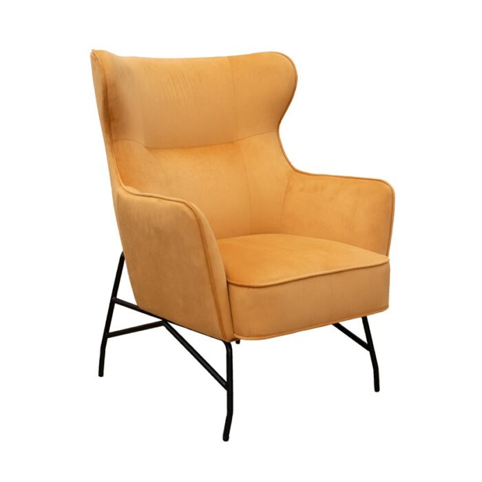 DAMS Alpha high back lounge chair with black metal frame-30806