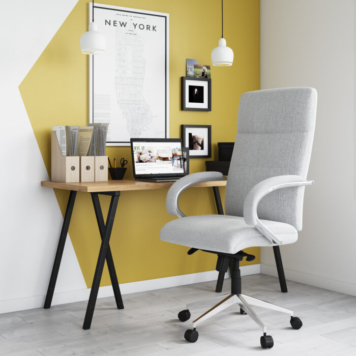 Dorel Alphason Bedford Executive Fabric Office Chair - Grey-30257