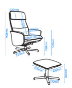 Dorel Alphason Belding Faux Leather Recliner Chair with Footstool - Grey-31853