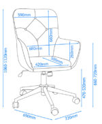 Dorel Alphason Benjamin Executive Fabric Office Chair - Grey-30250