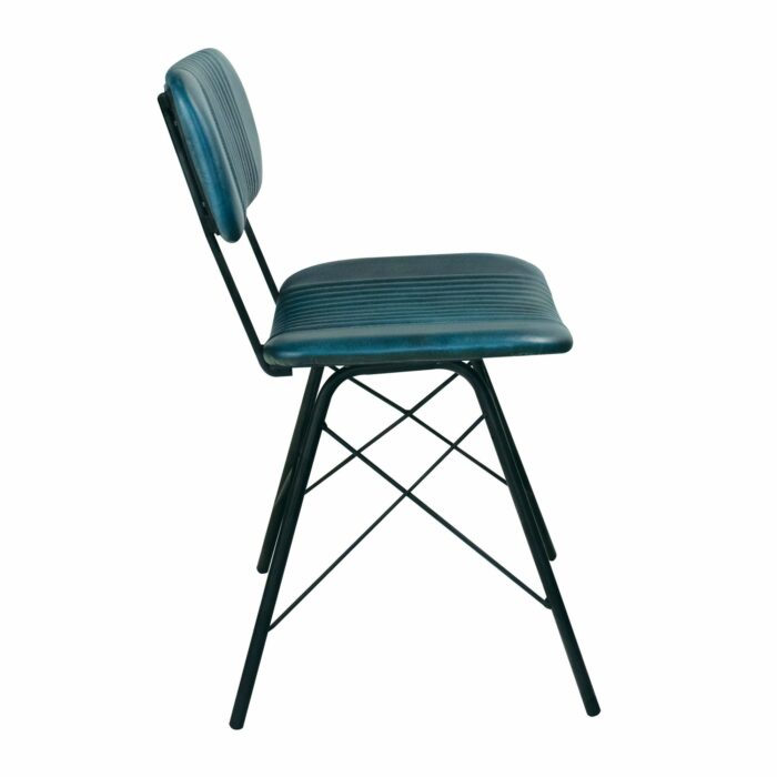 ZAP Duke Side Chair in Vintage Teal Faux Leather-29551