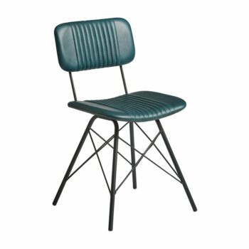 ZAP Duke Side Chair in Vintage Teal Faux Leather-0