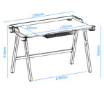 Dorel Alphason Fuego Gaming Desk - Red & Black-30518