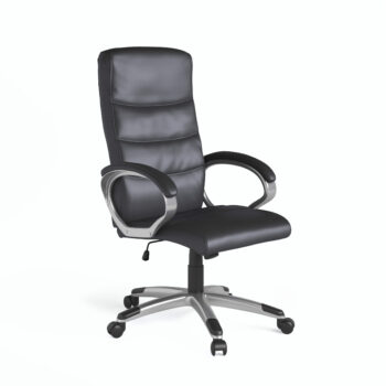 Dorel Alphason Hampton Leather Office Chair - Black-0