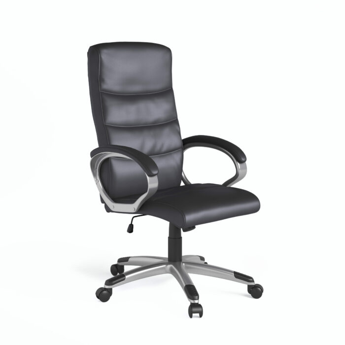 Dorel Alphason Hampton Leather Office Chair - Black-0