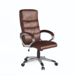 Dorel Alphason Hampton Leather Office Chair - Brown-0
