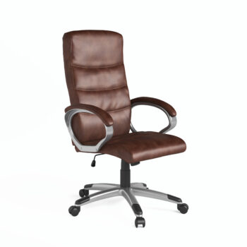 Dorel Alphason Hampton Leather Office Chair - Brown-0