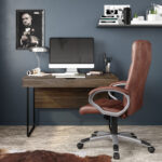 Dorel Alphason Hampton Leather Office Chair - Brown-31839