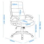 Dorel Alphason Hampton Leather Office Chair - Brown-31835
