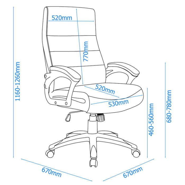 Dorel Alphason Hampton Leather Office Chair - Brown-31835