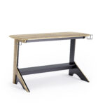 Dorel Alphason Jersey Office Desk - Oak & Black-0