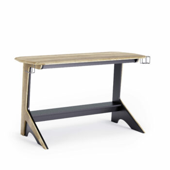 Dorel Alphason Jersey Office Desk - Oak & Black-0