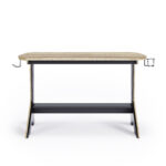 Dorel Alphason Jersey Office Desk - Oak & Black-30466