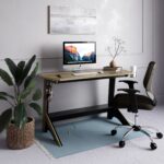 Dorel Alphason Jersey Office Desk - Oak & Black-30469