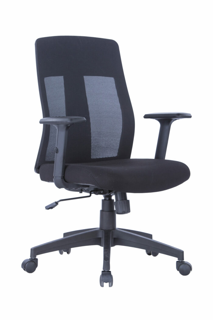 Dorel Alphason Laguna Fabric & Mesh Back Chair - Black or Grey-0