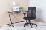 Dorel Alphason Laguna Fabric & Mesh Back Chair - Black or Grey-30130