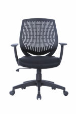 Dorel Alphason Malibu Fabric Seat With Plastic Backrest - Black-30209