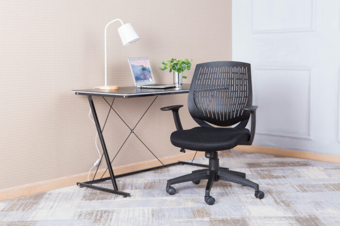 Dorel Alphason Malibu Fabric Seat With Plastic Backrest - Black-30210