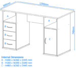 Dorel Alphason Maryland Office Desk - Beech-30456