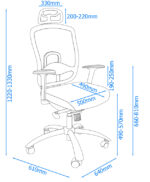 Dorel Alphason Miami Mesh Back Chair - Black-30153