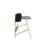 Dorel Alphason Morgan Office Desk With Smoked Glass Top - Black & Gold-30487