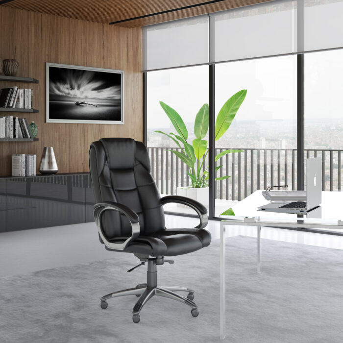 Dorel Alphason Northland Leather Soft Feel High Back Executive Chair - Black-30375