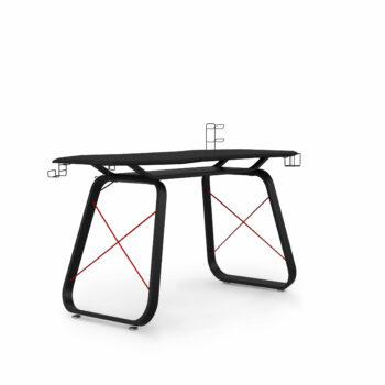 Dorel Alphason Oblivion Gaming Desk - Carbon Fibre Effect Top - Black-0