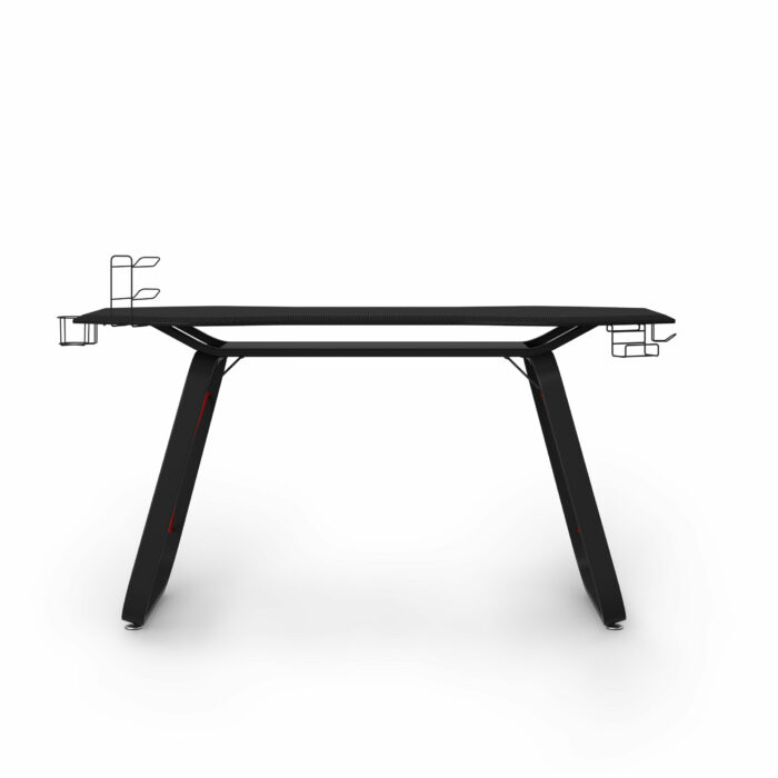 Dorel Alphason Oblivion Gaming Desk - Carbon Fibre Effect Top - Black-30525