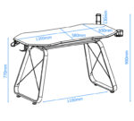 Dorel Alphason Oblivion Gaming Desk - Carbon Fibre Effect Top - Black-30524