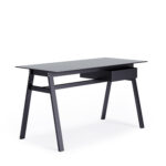 Dorel Alphason Richmond Desk With Glass Top & Single Drawer - Black-0