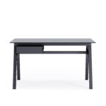 Dorel Alphason Richmond Desk With Glass Top & Single Drawer - Black-30490