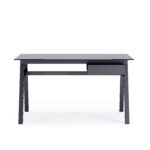 Dorel Alphason Richmond Desk With Glass Top & Single Drawer - Black-30491