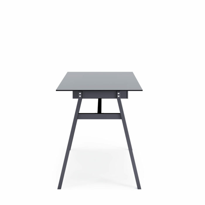 Dorel Alphason Richmond Desk With Glass Top & Single Drawer - Black-30492