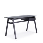Dorel Alphason Richmond Desk With Glass Top & Single Drawer - Grey-30504