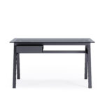 Dorel Alphason Richmond Desk With Glass Top & Single Drawer - Grey-30502